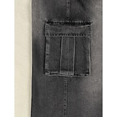 ieftine Pantaloni Cargo-Bărbați Pantaloni Cargo Pantaloni Pantaloni casual Pantaloni din denim Multi Buzunare Picior drept Simplu Confort Lungime totală Casual Zilnic În aer liber Modă Șic Stradă Albastru piscină Negru