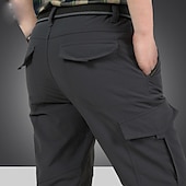 cheap Bottoms-Men's Hiking Pants Trousers Summer Spring Outdoor Windproof Quick Dry Zipper Pocket Wear Resistance Bottoms Black Army Green Hunting Fishing Climbing M L XL XXL XXXL