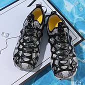 cheap Casual Sneakers-Men's Black Quick-Dry Water Shoes Lightweight Barefoot Aqua Sneakers Breathable Non-Slip Outdoor Footwear for Water Activities, Swimming, Beach Sports, Kayaking and Coastal Travel
