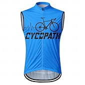 economico Maglie da uomo-Per uomo Gilet da ciclismo Maglia da Ciclismo Geometrico Senza Maniche Bicicletta Gilet / Panciotto Maglia Top con 3 tasche posteriori Asciugatura Rapida Tasca Posteriore Traspirante Gli sport Nero