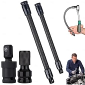 economico accessori per trapano-Prolunga flessibile per albero da 1/2", bussola dinamometrica, chiavi a cricchetto, chiave elettrica, biella, barra di prolunga flessibile per spazi ristretti, utensile manuale per riparazioni