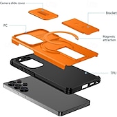 preiswerte 2026 Samsung Galaxy S26 Serie-Handy Hülle Handyhüllen Für Samsung Galaxy S26 S25 Edge S24 FE S23 Ultra Plus A37 A57 A56 A36 A26 A16 Rückseite Mit Magsafe Mit Ständer Unterstützt kabelloses Laden Stoßfest Rüstung ABS + PC