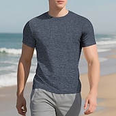 economico T-shirt e Canottiere da Corsa-Per uomo Tinta unita T-shirt da corsa Maglia a compressione Maglia atletica Sport in alto Estate Primavera Classico Manica Corta Asciugatura Rapida Leggero Traspirante Allenamento in Palestra