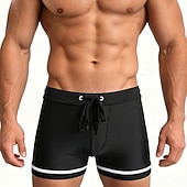 billige Swim Trunks &amp; Board Shorts-Men's Swim Shorts Swim Trunks Solid Colored Drawstring Boyleg Quick Dry Stretchy Breathable Swimwear Bottoms Surfing Water Sports Swimming Summer