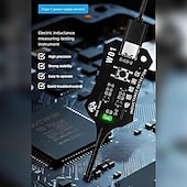 abordables Herramientas de Medición-Probador de inductancia tipo C, probador de bobinas de placa base, detector de inductores de placas de circuitos electrónicos para reparación de componentes de placas base de teléfonos, herramienta de