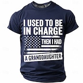 cheap Men's Funny T shirts-Men's I Used To Be In Charge Then I Had A Granddaughter T-Shirt, Funny Grandpa Gift Tee