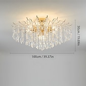 voordelige Spoetnik-ontwerp-led kroonluchter 42/50/60/80/100cm 6/10/12/14/16 kop lamp niet inbegrepen gegalvaniseerde afwerking kristal metaal moderne eigentijdse stijl slaapkamer eetkamer mini hanger 110-240v