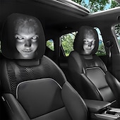  Conjunto de 2/4 capas engraçadas e assustadoras para encosto de cabeça de carro, com design de rosto horripilante. Ideal para pegadinhas nos bancos dianteiros, Halloween ou como presente de