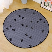 billige Hundesofatrekk-Vanntett hundematte, sklisikker, vaskbar, rund, absorberende, kjæledyrsengmatte, beskyttelse mot innendørs gulv, sklisikker, vaskbar, rund, absorberende, kjæledyrsengmatte, til bur, sofa, innendørs