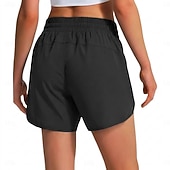 cheap Bermuda Shorts-Women's Summer Shorts Running Shorts Sport Stylish Short Medium Waist Drawstring Quick Dry Breathability Casual Sports &amp; Outdoor Violet Black ash-colored Khaki Summer Spring Regular Fit