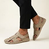 cheap Casual Sandals-Men's Beige Fisherman Sandals - Lightweight Adjustable Comfort Summer Shoes - Casual Outdoor Footwear for Travel, Beach Vacation, Daily Leisure and Warm Weather Wear