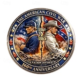 cheap U.S. 250th Anniversary-American Civil War 160th Anniversary Commemorative Coin – 1861–1865 Union &amp; Confederate Soldiers Design, Lincoln Portrait, Patriotic Collectible Coin Gift