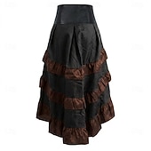 cheap Bottoms-Retro Vintage Medieval Renaissance Skirt Corset Pirate Fancy Dress Women's Pirate Fantasy Steampunk Casual Daily Adults' Skirts