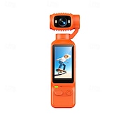 baratos Câmara de Ação-Câmera de ação 4K com tela IPS de 2,0", câmera portátil para vlogs com foco automático. &amp;Câmera de vídeo portátil de bolso com lente giratória e cartão SD de 32 GB, ideal para vlogs. &amp;viagem, presente