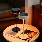 cheap Camping Lights &amp; Lanterns-Solar Cordless Table Lamp, USB-C Rechargeable Portable LED Desk Lamp with 3 Color Touch Control, Long Battery Life Night Light with Metal Base &amp; Acrylic Shade for Bedroom Patio Restaurant Bar Camping