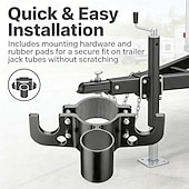 cheap Tool Accessories-Aluminum Trailer Towing Chain Organizer &amp; 7-Way Plug Holder, Trailer Chain Holder, Trailer Towing Organizer Powder Coating, Heavy-Duty RV Tongue Jack Accessories for Outside Travel Camper