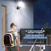お買い得  屋外用ウォールライト-屋外用ソーラーLEDライト、防水、超高輝度、モーションセンサー付き、リモコン操作、ガーデンストリートライト、1個