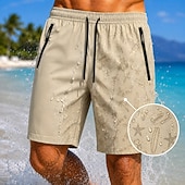 economico Costumi da Bagno per Uomini-Per uomo Costumi da bagno Pantaloncini da bagno boxer Shorts Tasca Elastico in vita Tinta unita Asciugatura Rapida Scolorimento in acqua Sopra il ginocchio Casuale Spiaggia Nuoto Vacanza Moda Blu