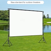 baratos Telões de Projetor &amp; Acessórios-Tela de projeção com tripé de 100 e 120 polegadas, formato 16:9 HD 4K, portátil, para uso interno e externo, com bolsa de transporte. Altura ajustável e tela de projeção sem rugas, ideal para cinema