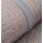  Universal 7pcs Car Seat Covers Full Set, Breathable Linen Front and Rear Seat Cushions with Backrest Protectors, Airbag Compatible Seat Pad for Most Cars, SUV, Truck, Storage Pockets