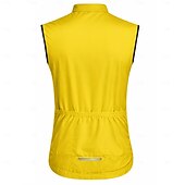 cheap Men's Jackets &amp; Gilets-Men's Cycling Vest Cycling Jersey Geometric Sleeveless Bike Vest / Gilet Jersey Top with 3 Rear Pockets Quick Dry Back Pocket Moisture Wicking Breathable Sports Yellow Blue Clothing Apparel