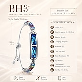 cheap Smart Wristbands-Elegant Smart Bracelet for Women, Jewelry Fitness Tracker with Sleep &amp; Activity Tracking, IP68 Waterproof Smart Jewelry with App Sync, Long Battery Life, Adjustable Crystal Bangle, Fashion Gift