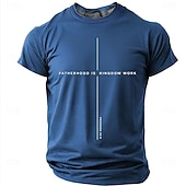  Paternitatea este Împărăție, Lucrare, Proverbe 22 6, Cruce Creștină, Tricou Religios Minimalist pentru Bărbați, Bazat pe Credință, Grafic, Guler Rotund, Mânecă Scurtă, Cadou pentru Tată, Îmbrăcăminte