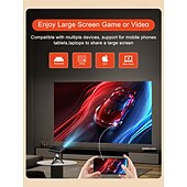abordables Projecteurs-Mini projecteur DLP intelligent sous Android, décodage 4K HD, compatible 3D, projecteur de poche portable avec Wi-Fi 5 GHz et Bluetooth, correction trapézoïdale, commande tactile, trépied et