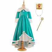 economico Costumi per bambine-Videogioco dell'idraulico Principessa Principessa Galattica Principessa Stellare Principessa delle Stelle Vestito Costume di fantasia Ragazze Bambini Halloween Carnevale Settimana del libro Feste Con