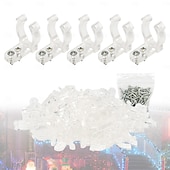 economico Accessori LED-20-200 pezzi 1/2 pollice applicabili per clip per luci a corda LED da 10-15 mm con 40-400 pezzi viti per clip di montaggio per luci a corda in PVC per esterni, ganci per Natale e matrimoni