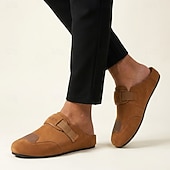 billiga Herrtofflor och träskor-herrsandaler med stängd tå, slip-on-skor med justerbar rem, bekväma sommarskor för stranden, resorten, vardagsbruk