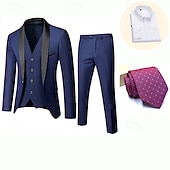 cheap Men's 1920s Costumes-Retro Vintage Rococo Baroque Suits &amp; Blazers Gentleman Fancy Dress Men's Masquerade Party / Evening Bachelorette Party Adults' Coat Pants