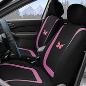 baratos Capas para bancos de automóveis-4PCS Cobertura de Cadeira Automotiva para Bancos dianteiros Prevenir Manchas para Carro de passeio / SUV / Carro