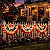  LED podsvícený vlastenecký banner s vlajkou USA, skládaná fanouškovská vlajka k 250. výročí založení, 3x6 stop