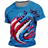  2026 250η Πολιτική T-Shirt Ανδρών Άστερα Σημαίας Η.Π.Α. Κοντομάνικο T-Shirt 3D Εκτύπωση Crew Neck Μπλουζάκι Πατριωτικό Καθημερινό Φεστιβάλ Μπλε Μαύρο Κόκκινο Καλοκαίρι Άνοιξη Ρούχα Ενδυμασία S M L XL