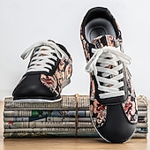 cheap Casual Sneakers-Men's Green Patterned Lace-Up Sneakers Fashion Casual Low Top Walking Shoes Lightweight Streetwear Trainers for Men, Ideal for Daily Wear, Travel, Weekend Outings and Casual City Looks