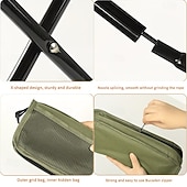  Banqueta dobrável tipo mochila, banqueta dobrável portátil com bolsa de transporte, assento compacto para uso externo para adultos com alça de ombro, suporta até 136 kg (300 lbs) para camping, pesca,