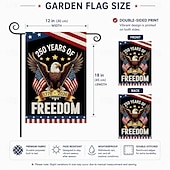 preiswerte Gartenflagge-1776–2026 Gartenflagge zum 250. Jahrestag der USA, patriotisches amerikanisches Geburtstagsbanner für den Außenbereich für Hof, Rasen, Veranda oder als Dekoration zum Unabhängigkeitstag