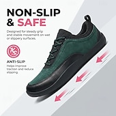 voordelige Casual Veterschoenen-Groene herenwandelschoenen, veterschoenen voor buiten, stevige wandelschoenen met antislipzool voor reizen, kamperen en dagelijks gebruik.