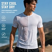 cheap Basic T shirts-Men's T Shirt Tee Top Short Sleeve Crew Neck Summer Spring All Seasons Plain Casual Athletic Quick Dry Slim Basic Casual Daily Sports Black White Gray Top Tee for Men