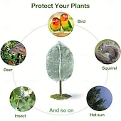 cheap Outdoor Recreation-Fruit tree protective net bag, bird-proof net cover, protects apple trees and blueberry bushes from birds, pests, deer, and cicadas, featuring a zipper and drawstring design (optional sizes)