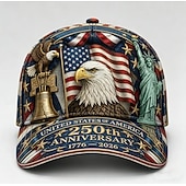 abordables 250e Anniversaire des États-Unis-Casquette de baseball patriotique à l'aigle, commémorant le 250e anniversaire des États-Unis (1776-2026), casquette ajustable pour la fête de l'indépendance américaine avec drapeau américain &amp;Statue
