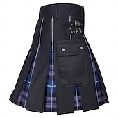 economico Fondi-Highland scozzese Medievale Celtico Kilt scozzesi utilitari Gonnellini Vichy quadrettato Costume Per uomo Celtico Fiera Rinascimentale LARP Festival Adulti Gonnellino Primavera &amp; Estate