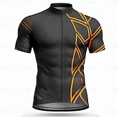 economico Maglie da uomo-Da uomo Maglia da Ciclismo Geometrico Manica Corta Bicicletta Maglia Top con 3 tasche posteriori Resistente ai Raggi UV Asciugatura Rapida Con tasche Cerniera Frontale Gli sport Blu Rosso Verde
