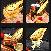 ieftine Ustensile Bucătărie &amp; Gadget-uri-Set de 6 clești de bufet din oțel inoxidabil, potrivit pentru ridicarea salatelor, a mâncării la grătar, a pastelor, a fructelor, legumelor și cărnii, perfect pentru bucătăriile de acasă,