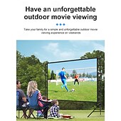 baratos Telões de Projetor &amp; Acessórios-Tela de projeção com tripé de 100 e 120 polegadas, formato 16:9 HD 4K, portátil, para uso interno e externo, com bolsa de transporte. Altura ajustável e tela de projeção sem rugas, ideal para cinema