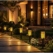 abordables Luces de camino y linternas-1 PC 5 W Luces solares LED Impermeable Blanco Cálido 5 V 1 Cuentas LED