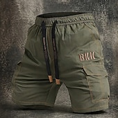 abordables Clásico-Hombre Pantalones cortos tácticos Pantalón Corto Cargo Pantalones cortos para acampar Shorts para senderismo Cintura elástica Multi bolsillo Pierna recta Plano Color Camuflaje Comodidad Listo para