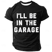  Men's I'll Be In The Garage Funny Vintage Mechanic Graphic T Shirt Slim Fit Casual Designer Clothing Apparel S M L XL XXL XXXL