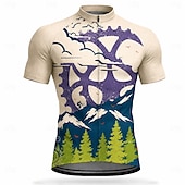 economico Maglie da uomo-Da uomo Maglia da Ciclismo Geometrico Manica Corta Bicicletta Maglia Top con 3 tasche posteriori Resistente ai Raggi UV Asciugatura Rapida Con tasche Cerniera Frontale Gli sport Rosa Viola Arancione